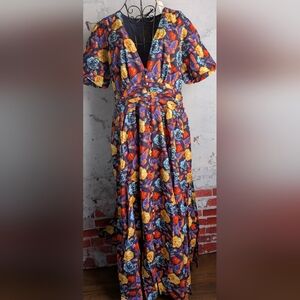 Anthropologie NWT Katerina V Neck Maxi Dress